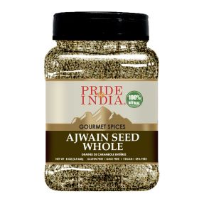 Pride of India – Ajwain Seed Whole – Gourmet Carom Seeds – Flavoring agent for Savory Dishes – Aromatic & Nutrient Dense – Easy to Use – 8 oz. Medium