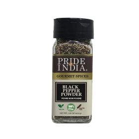 Pride of India – Black Pepper Ground – Ideal for Gourmet Dishes/ Soups/ Stews/ Rubs – Fresh & Preservatives Free – Warming Spice – Easy to Use – 1.65