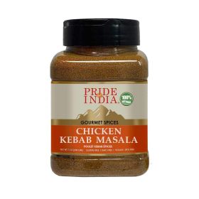 Pride of India – Chicken Kebab Seasoning Spice – Gourmet Spice Blend – Artisanal Rub – Good for Chicken Meat & Paneer – Preservatives Free – 7 oz. Med