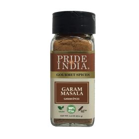 Pride of India - Garam Masala Ground – Warming Spice Blend for Variety of Dishes – Flavorful Mix for Curries and Pilafs – Easy to Use - 2.2 oz. Small (size: 2.2 oz)