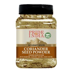 Pride of India – Coriander Seed Ground – Authentic Indian Spice – Freshly Packed Gourmet Spice – Must Ingredient in Indian & Middle Eastern Cuisines – (size: 18 oz)